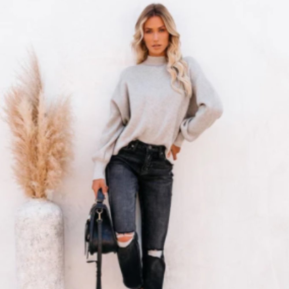 MARY Mock Neck Sweater